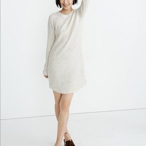 Madewell Curved Hem Long Sleeve Sweater Dress NEW
